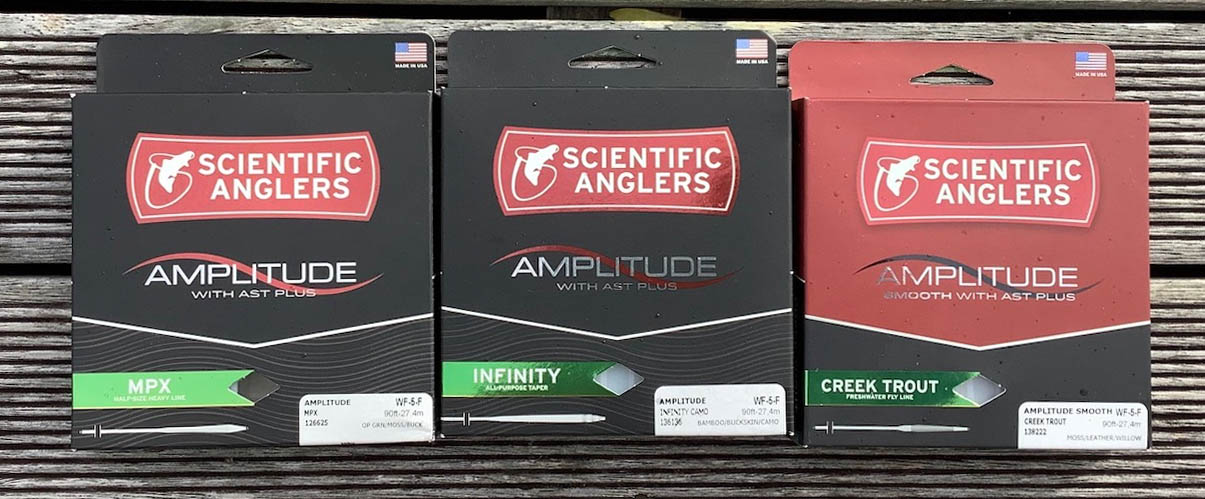 Three boxes of Scientific Amplitude fly lines